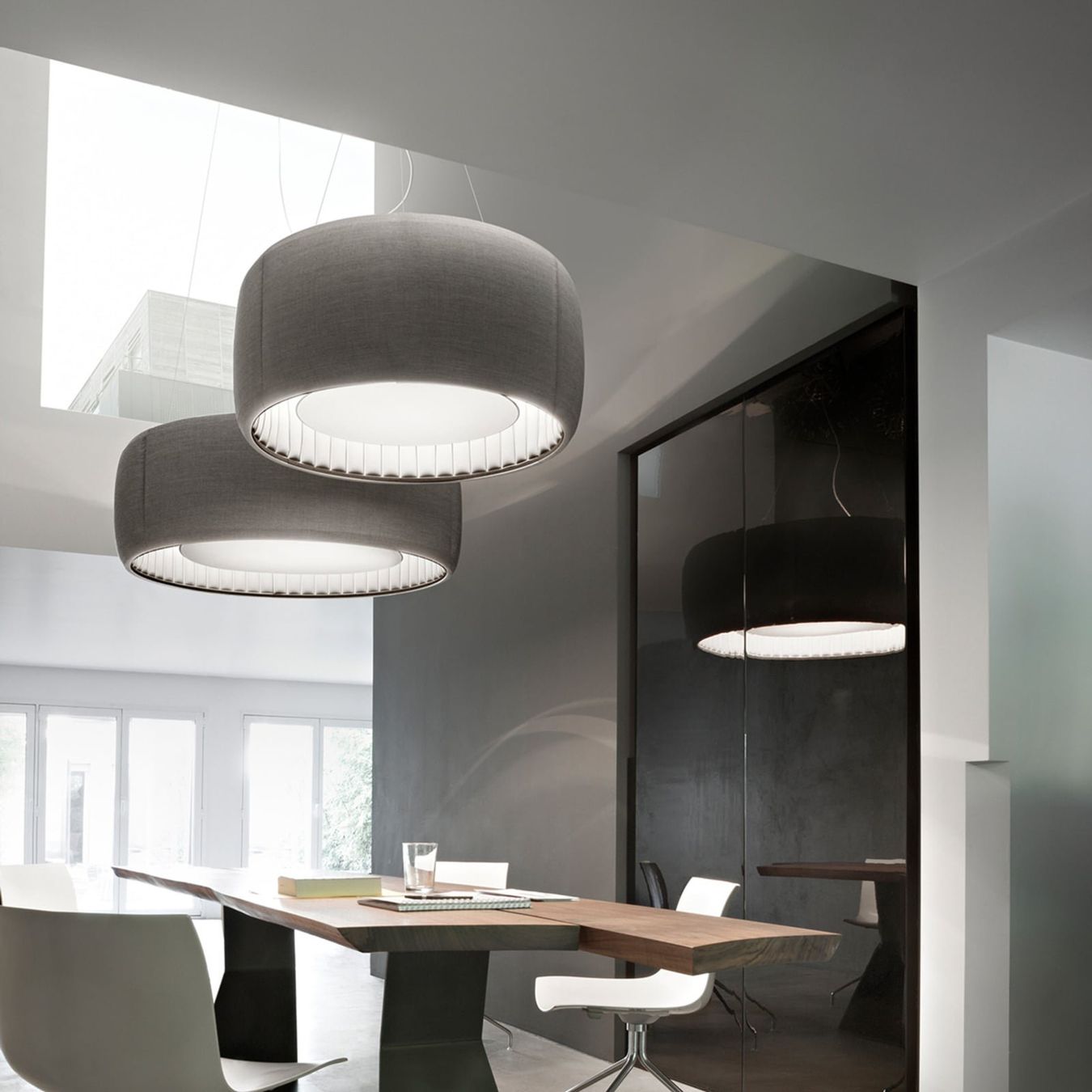 Luceplan Lampade: Luceplan D79/90c Silenzio 90cm Akustik Leuchte grey 152 – Nuovo (secondo la descrizione) da Kaiserstuhl AG venduto da gmt2