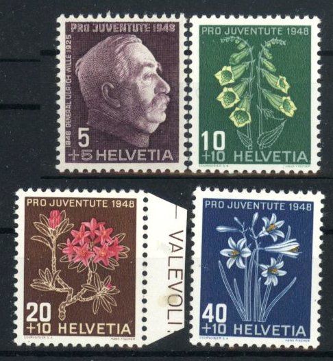 Tutti i francobolli: 1948, Pro Juventute ** – Usato da Willisau venduto da Vollstempel