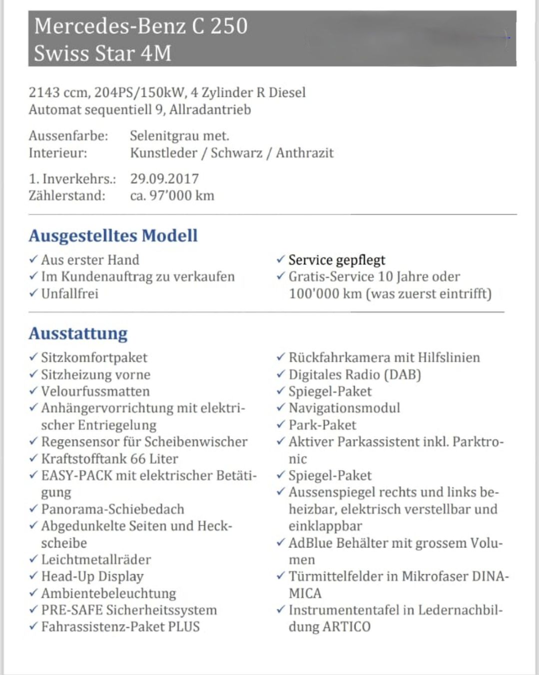 Mercedes-Benz Automobili: Mecedes-Benz C-250 – Usato da Altdorf venduto da altdorf01 9