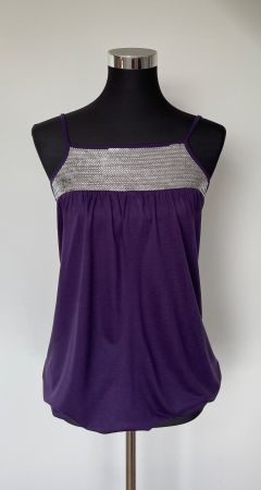 Pailletten-Top violett