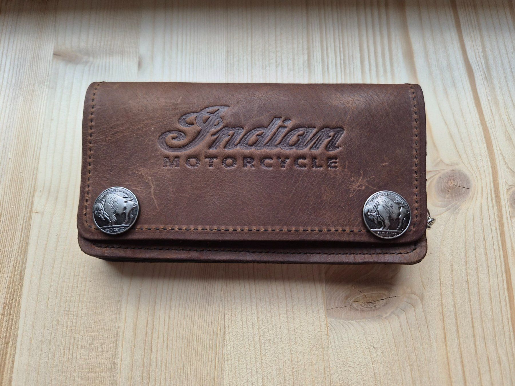 Portafogli: BIKER / TRUCKER WALLET " INDIAN MOTORCYCLE " – Nuovo (secondo la descrizione) da Nidau venduto da Rocker64