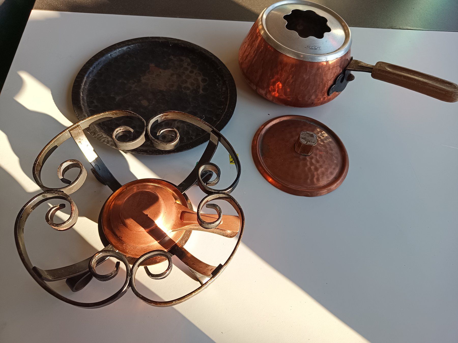 Pfannen: Kupfer Fondue Set – Gebraucht aus Oberegg von A-Z.Handel.Loehrer 4