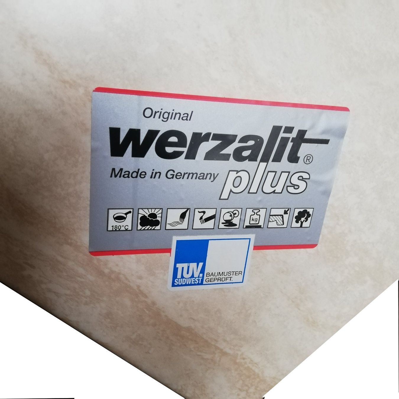 Tische: Gartentisch-Platte Werzalit "Travertin" 120x80 cm – Neu (gemäss Beschreibung) aus Suhr von SAF-Restposten 3