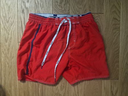Badehose Diesel rot mit Kordelzug gebraucht Zustand gut