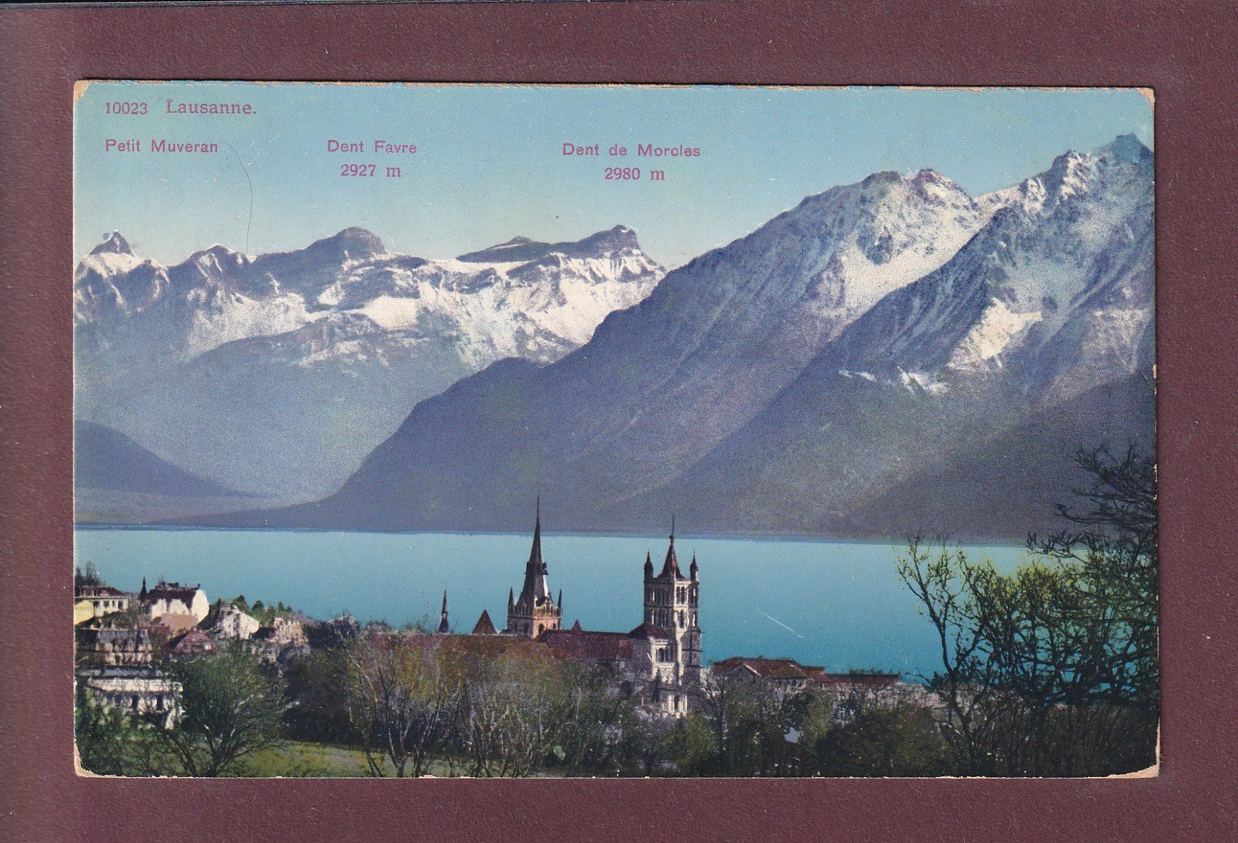 Cartes postales: LAUSANNE et las Alpes - 1913 – D'occasion à Pully par nicecards