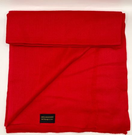 Echarpe luxueuse 100% cachemire, bleu marine ou rouge