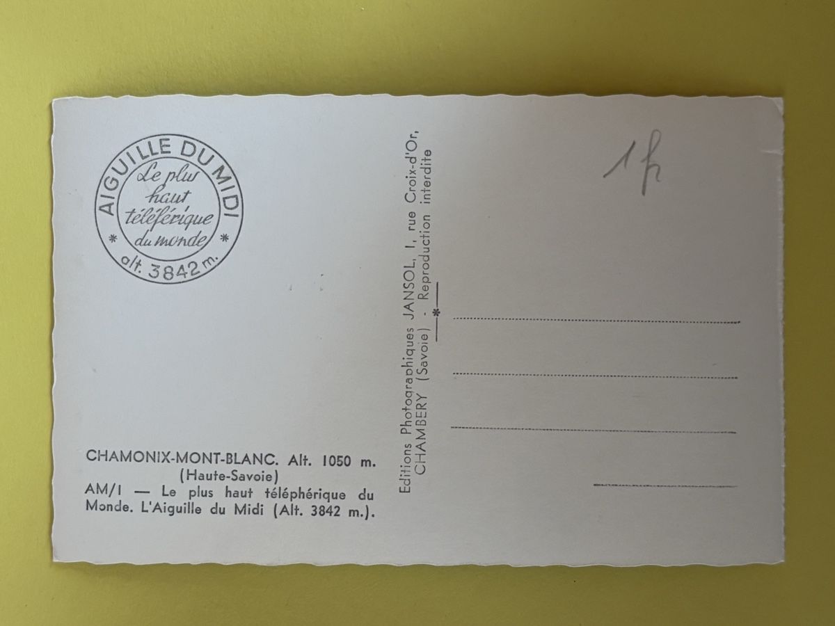 Cartoline postali: AK von Mont Blanc – Usato da Rümlang venduto da Kartenpost1 1