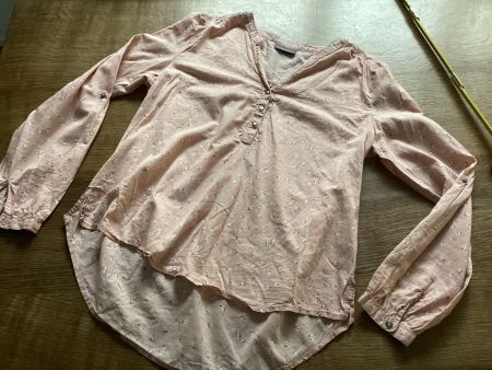 JESSICA C&A BLUSE/OBERTEIL GR.38/M / rosa fein gemustert