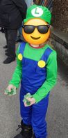 Super Luigi Kostüm Herren Jumpsuit und Mütze Grösse M