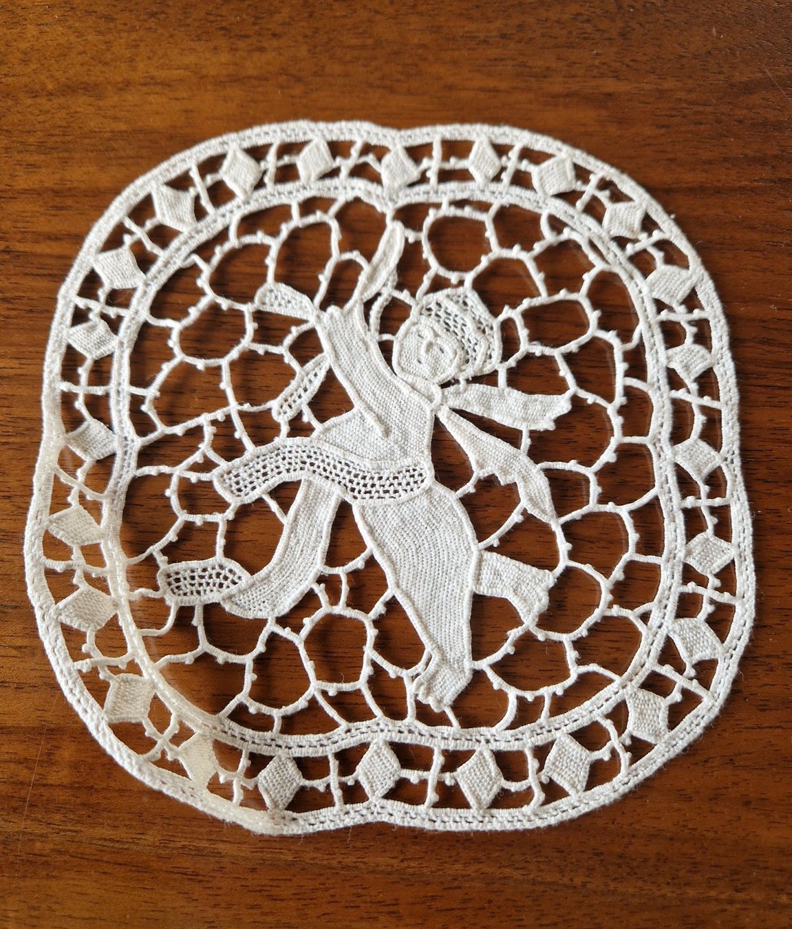 Altra biancheria da tavola: 2 Antike Spitzendeckchen Engel Handarbeit Spitze Vintage ... – Nuovo (secondo la descrizione) da Bern venduto da Antikbatik 4