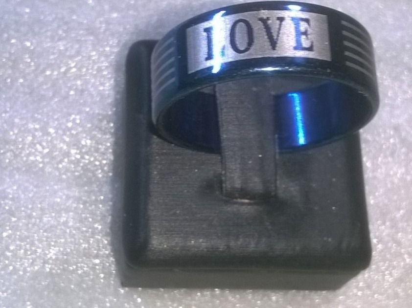 Ringe: RING EDELSTHAL BLAU UND WEISS,,GLANZIG – Neu (gemäss Beschreibung) aus Basel von bijoutrie_4