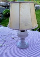 Vintage Lampe, Tischlampe, Keramikfuss, Lampenschirm 💡