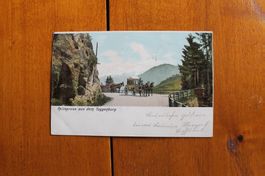 Litho-AK Postkutsche, Reisegruss aus dem Toggenburg