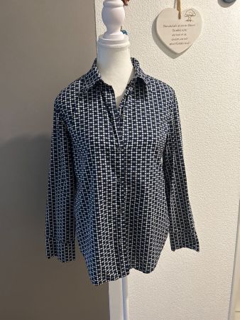 Damen Langarmbluse dunkelblau gemustert Marc O'Polo Gr. 34