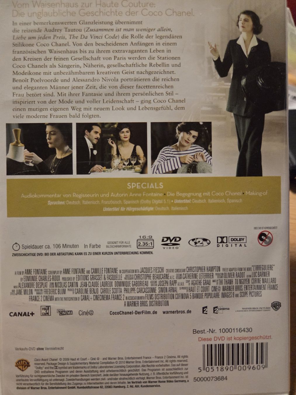 Tutti i DVDs: Coco Chanel: Der Beginn einer Leidenschaft DVD 2009 – Usato da Dintikon venduto da Vexi 1
