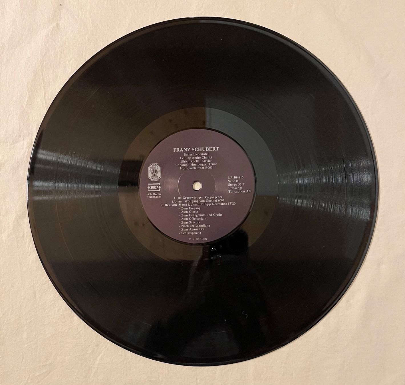 Dischi in vinile: Franz Schubert - Basler Liedertafel, Leitung: André Charlet – Usato da Muttenz venduto da Golden_Times 5