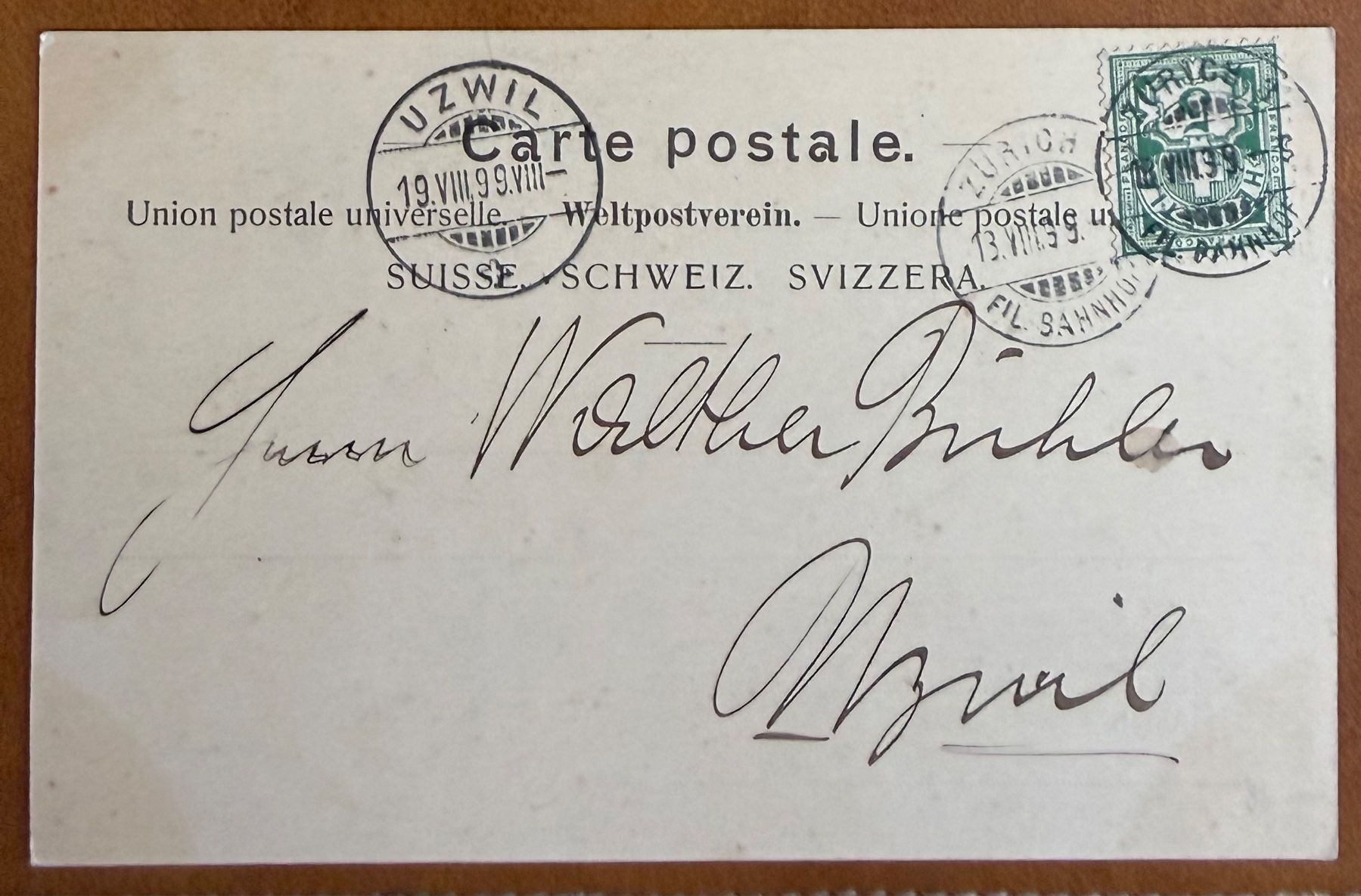Cartoline postali: Zürich - Waldhaus Dolder 1899 – Usato da Lutry venduto da Ediego 1