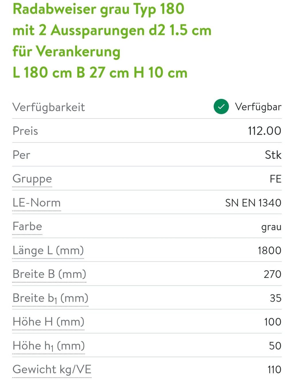 Pietre & tegole: Beton, Radabweiser, Auto – Usato da Brenzikofen venduto da Nramseier 2