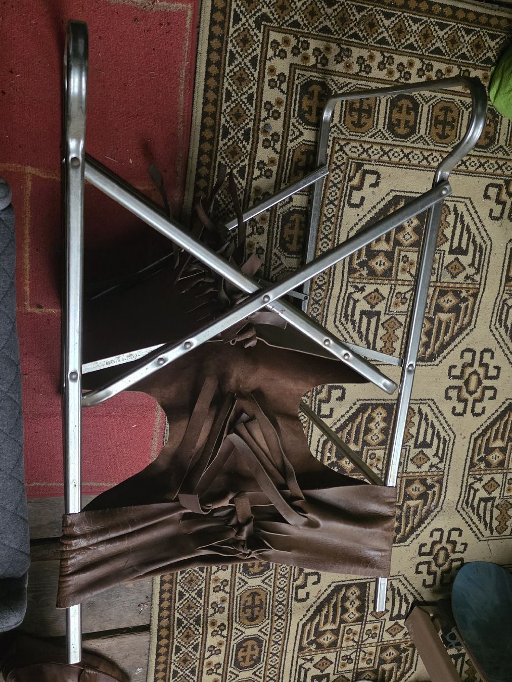 Chaises: Ledersessel Metallgestell braun gebraucht – D'occasion à Kriens par Clevero 2