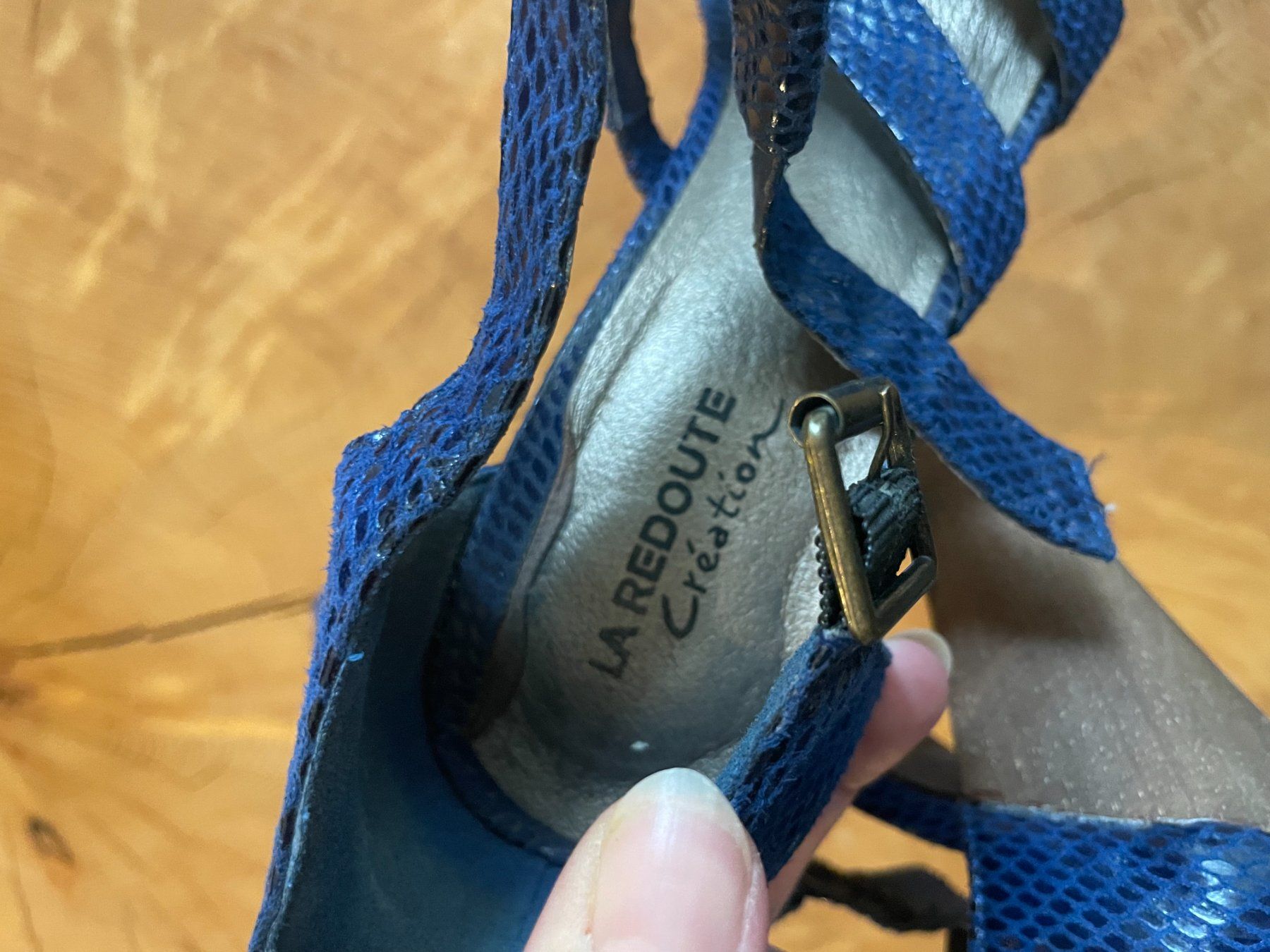 La Redoute Scarpe da donna: Sandales à talon bleu python | Absatzsandalen Gr. 38/39 – Usato da Zürich venduto da AnnaSa 5