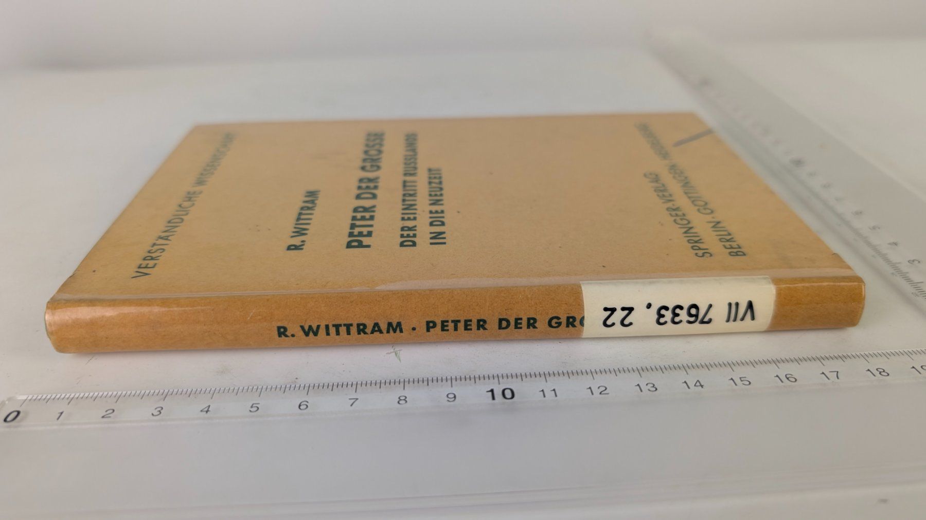 Bücher: Peter der Grosse – R. Wittram, Springer 1954 – Gebraucht aus Zürich von 1.Simon 1