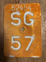 SG 57 - VELONUMMER - FAHRRADSCHILD - PLAQUE DE VELO - SG 57