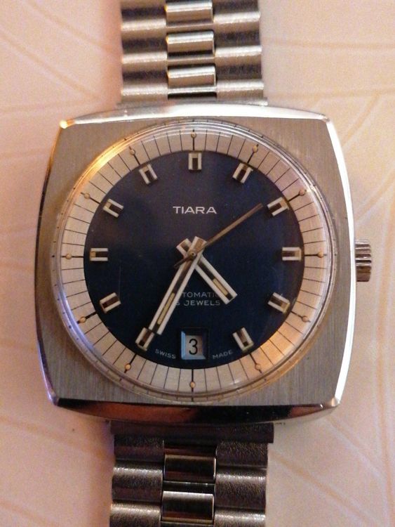 Montre Automatique Tiara Of Switzerland Avec Mouvement ETA - Vintage - Occasion