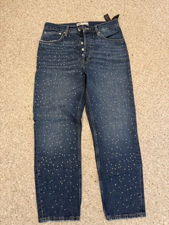 Zara Jeans mit Perlen blau Grösse 38 guter Zustand