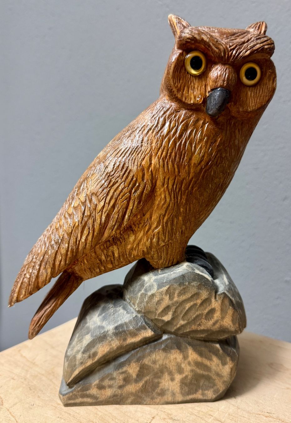 Statuette: Grosse Figur Brienzer Schnitzerei (?) Holz EULE 26 cm – Usato da Rothrist venduto da Luckywinner 6