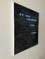 Wortuhr Marmor in Deutsch 50 x 50 x 2cm
