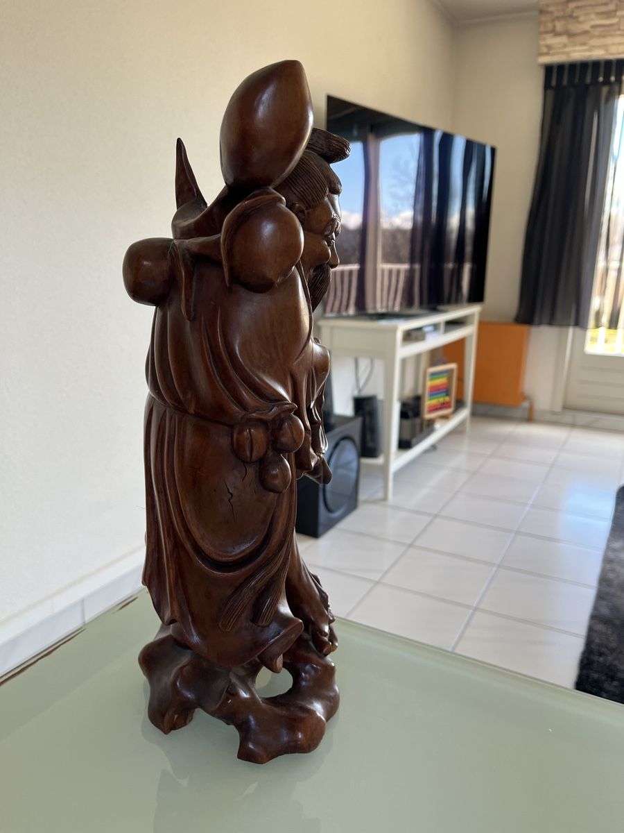 Alle Dekorationen: Sculpture en bois sculpté, sage chinois – Gebraucht aus Chambésy von ggr_yg5d 2