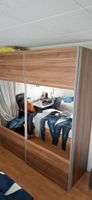 Kleiderschrank Holzoptik mit Spiegeltüren