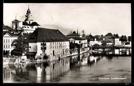 Cartes postales: AK Solothurn, Landhausquai mit Kirche – D'occasion à Berlin par bartko-reher