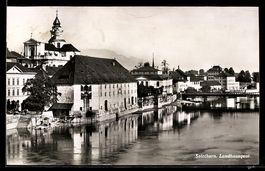 AK Solothurn, Landhausquai mit Kirche
