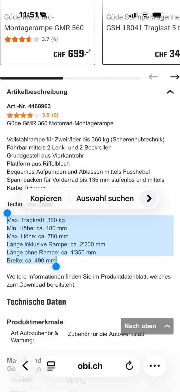 Hebebühnen: Hebebühne – Gebraucht aus Allschwil von Rene701 8