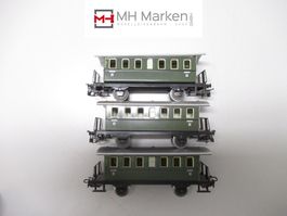 Märklin 3er Set Zweiachser Personenwagen ohne OVP Blechwagen