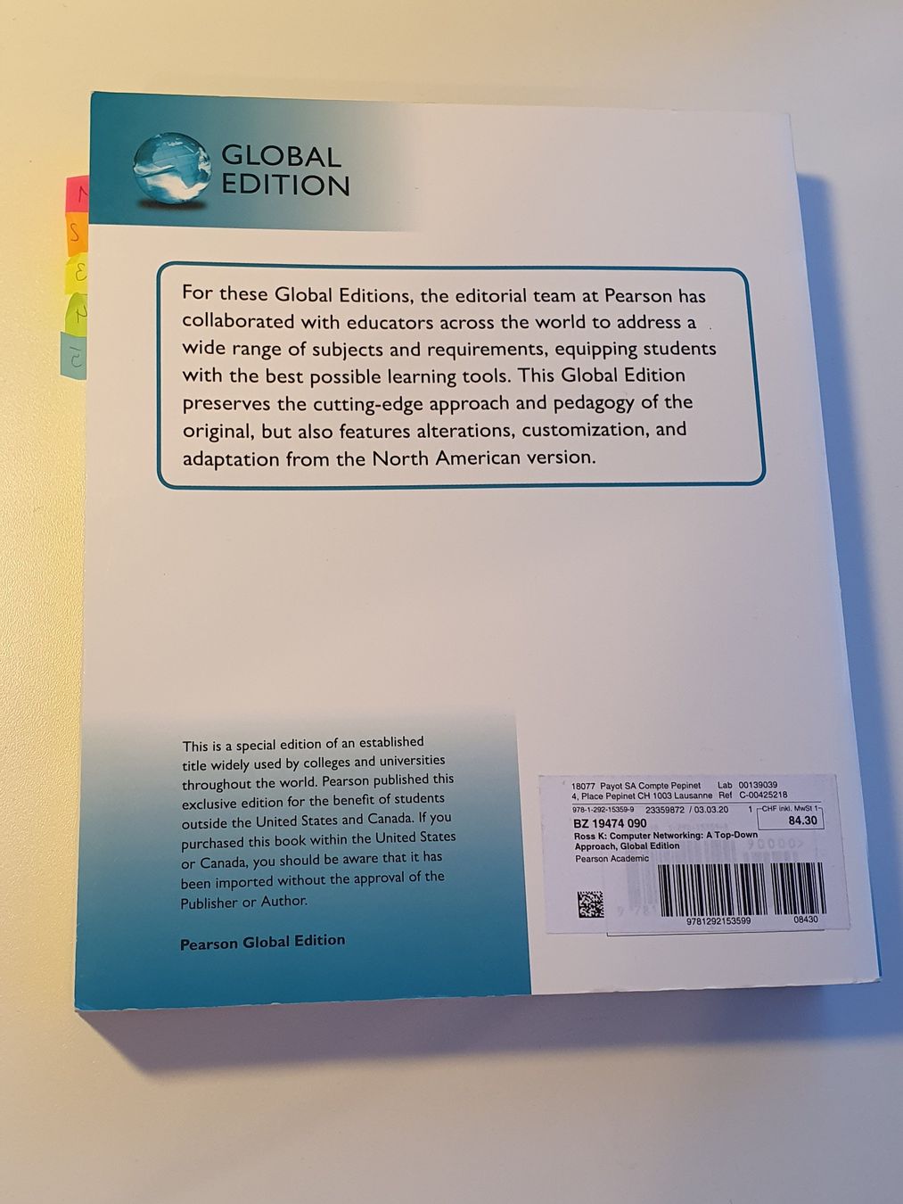Bücher: Computer Networking A Top-Down Approach (Kurose • Ross) – Neu (gemäss Beschreibung) aus Regensdorf von  1