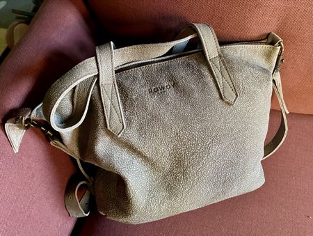 Handtasche Rowdy Leder beige Schultertasche neu