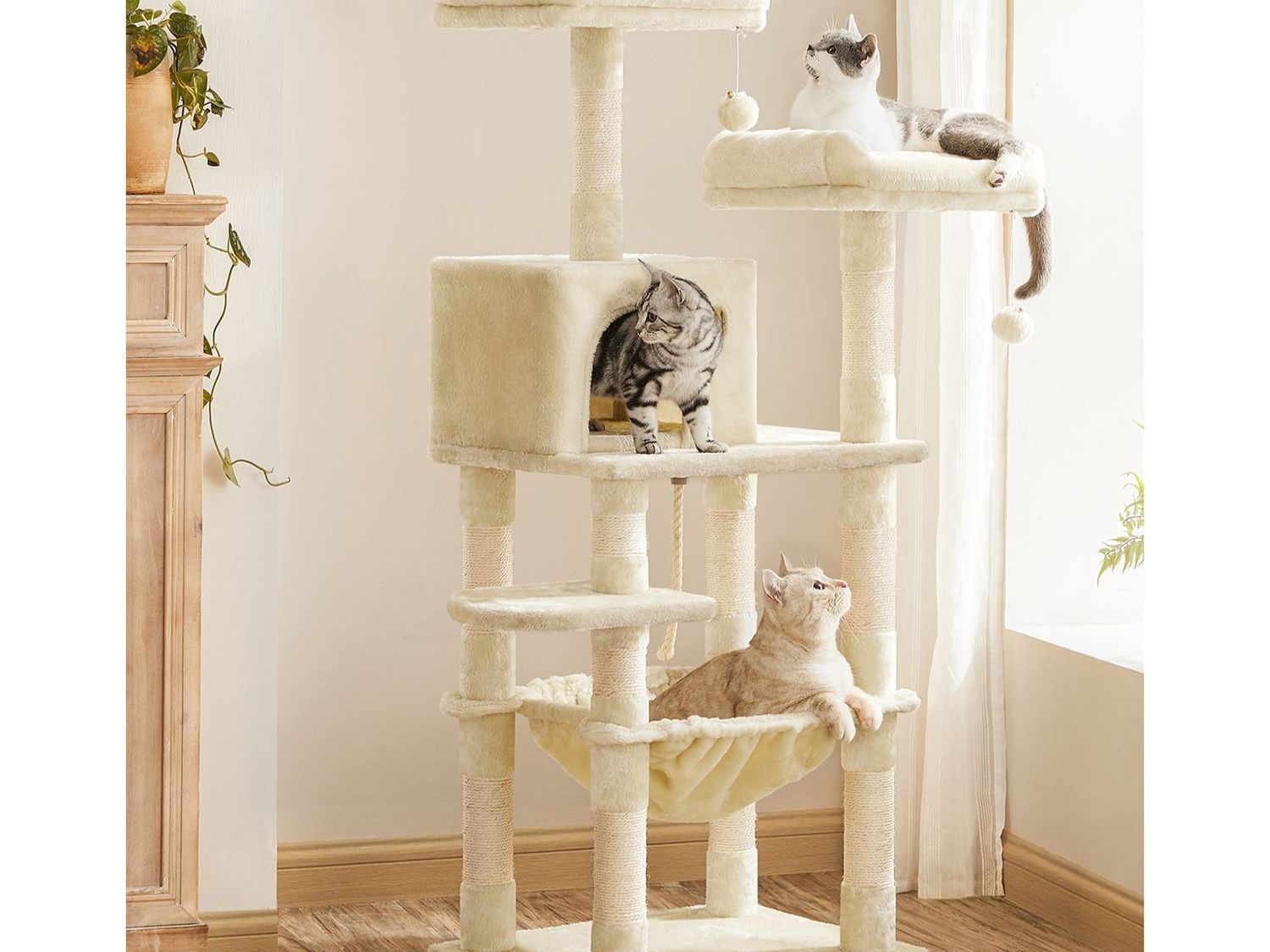 Tiragraffi: Kratzbaum 143cm Stabiler Katzenbaum TRAVIS – Nuovo (secondo la descrizione) da Lachen SZ venduto da MAMORU-MOEBEL 1