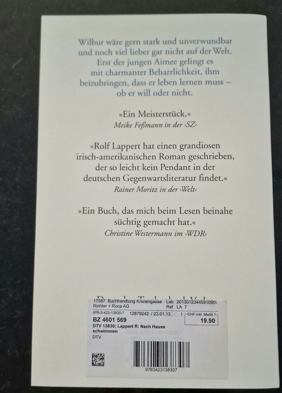 Livres: Nach Hause schwimmen - Rolf Lappert – Neuf (Voir description) à Nesselnbach par AJ_26 1
