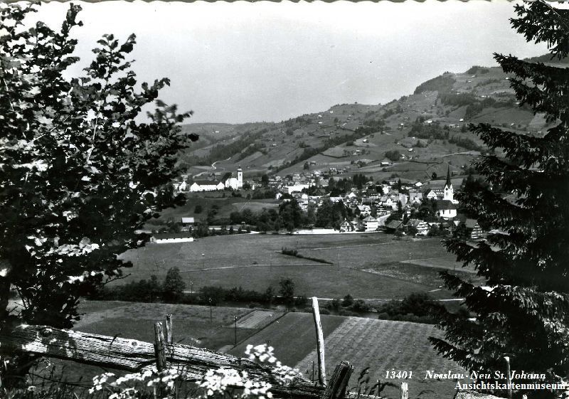 Cartoline postali: Nesslau - Neu St. Johann + ca. 1955 – Usato da Emmenbrücke venduto da teestube