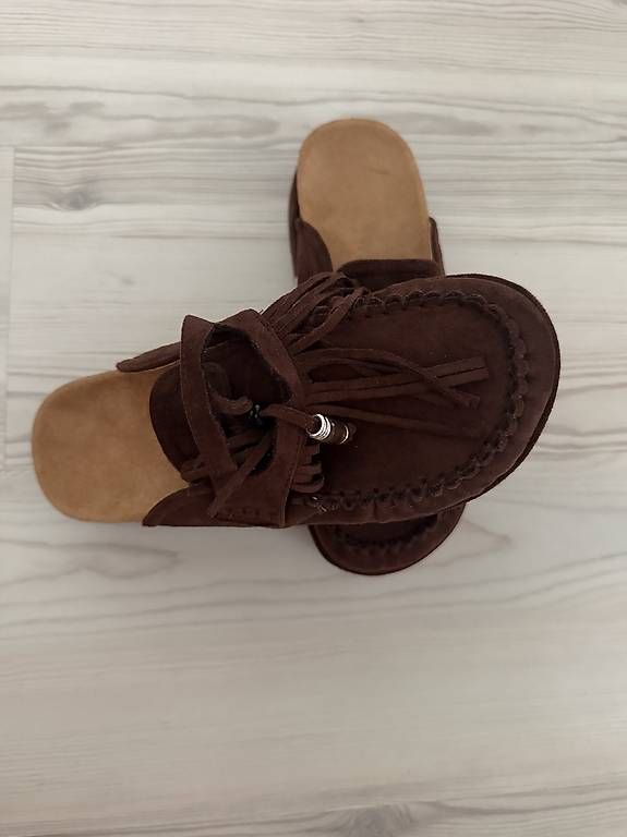 Chaussures femmes: Braune Loafer / Mokassins mit Fransen / Gr. 38 – D'occasion à Frauenfeld par _vivano_ 2