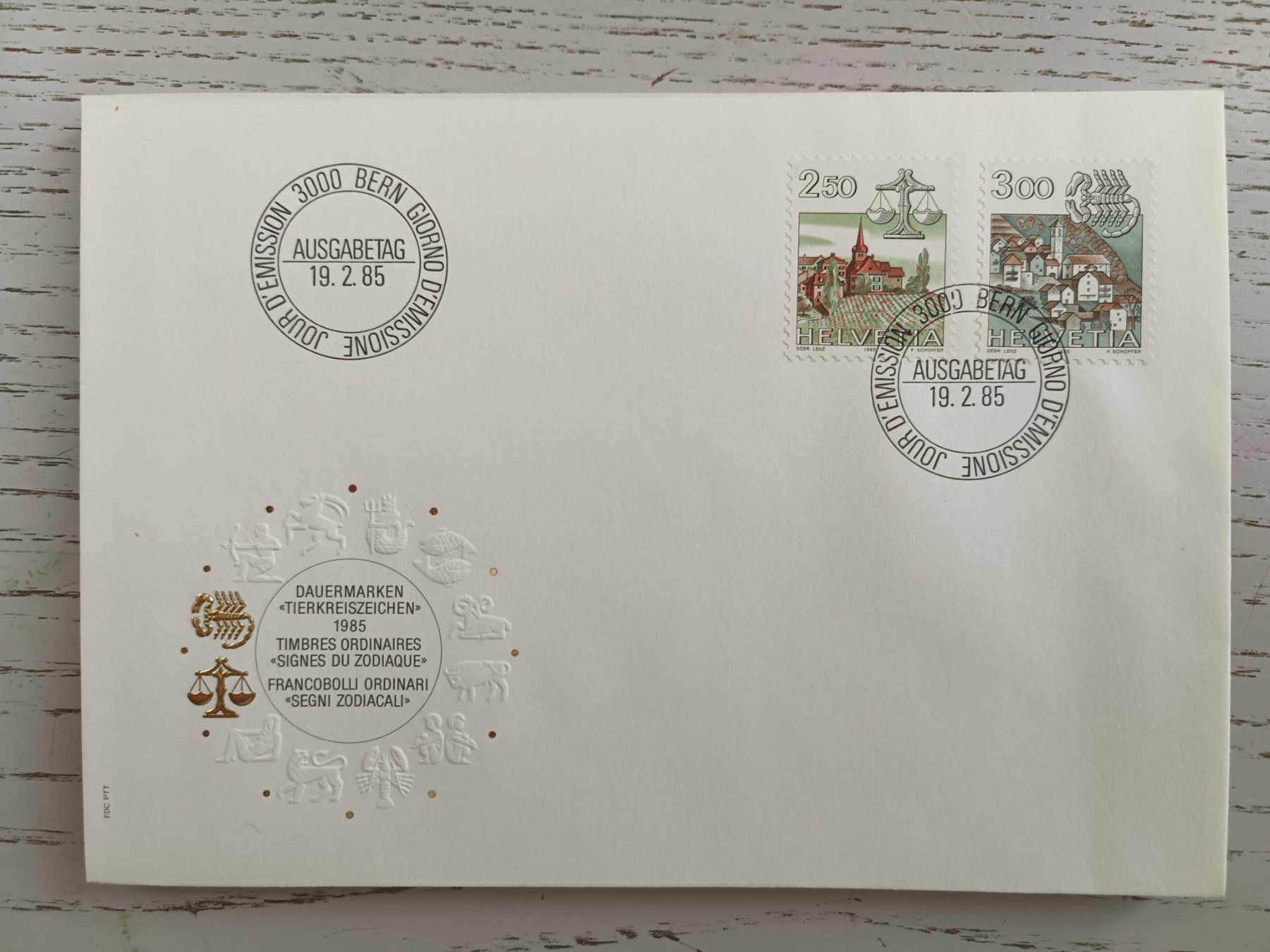 Tous les timbres: 1985 FDC Sternzeichen – Neuf (Voir description) à Dübendorf par goeggi79