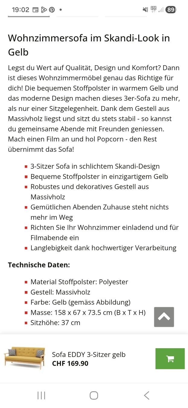 Sofas: sofa – Neuf (Voir description) à Grenchen par pici04 2