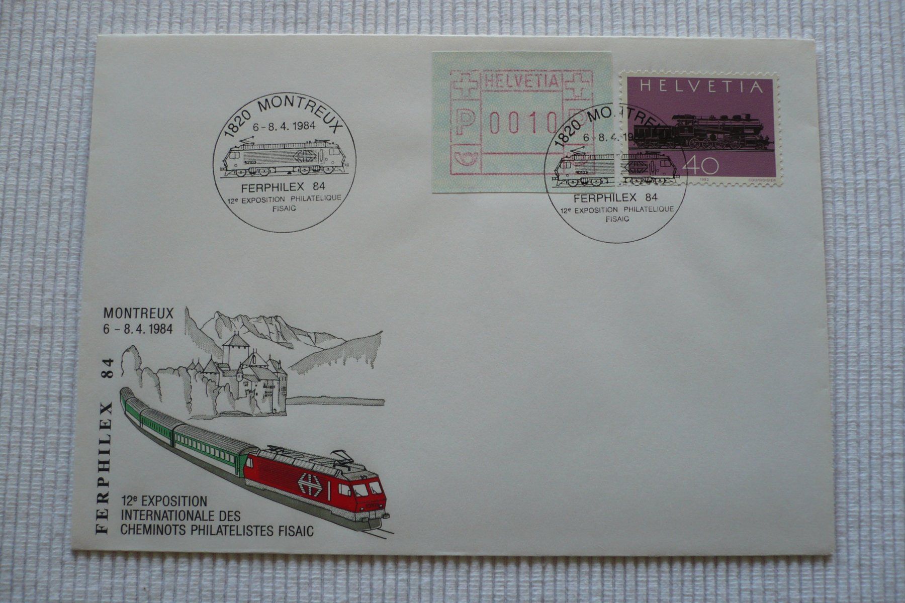 Tutti i francobolli: 1984 FERPHILEX 84, Montreux – Usato da Zürich venduto da saltandpepper008