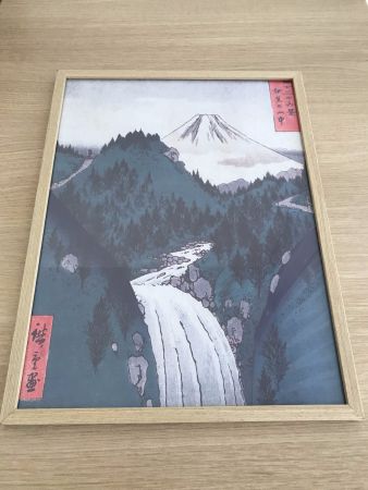Bild einer Landschaft mit Fuji Berg (inkl. Bilderrahmen)