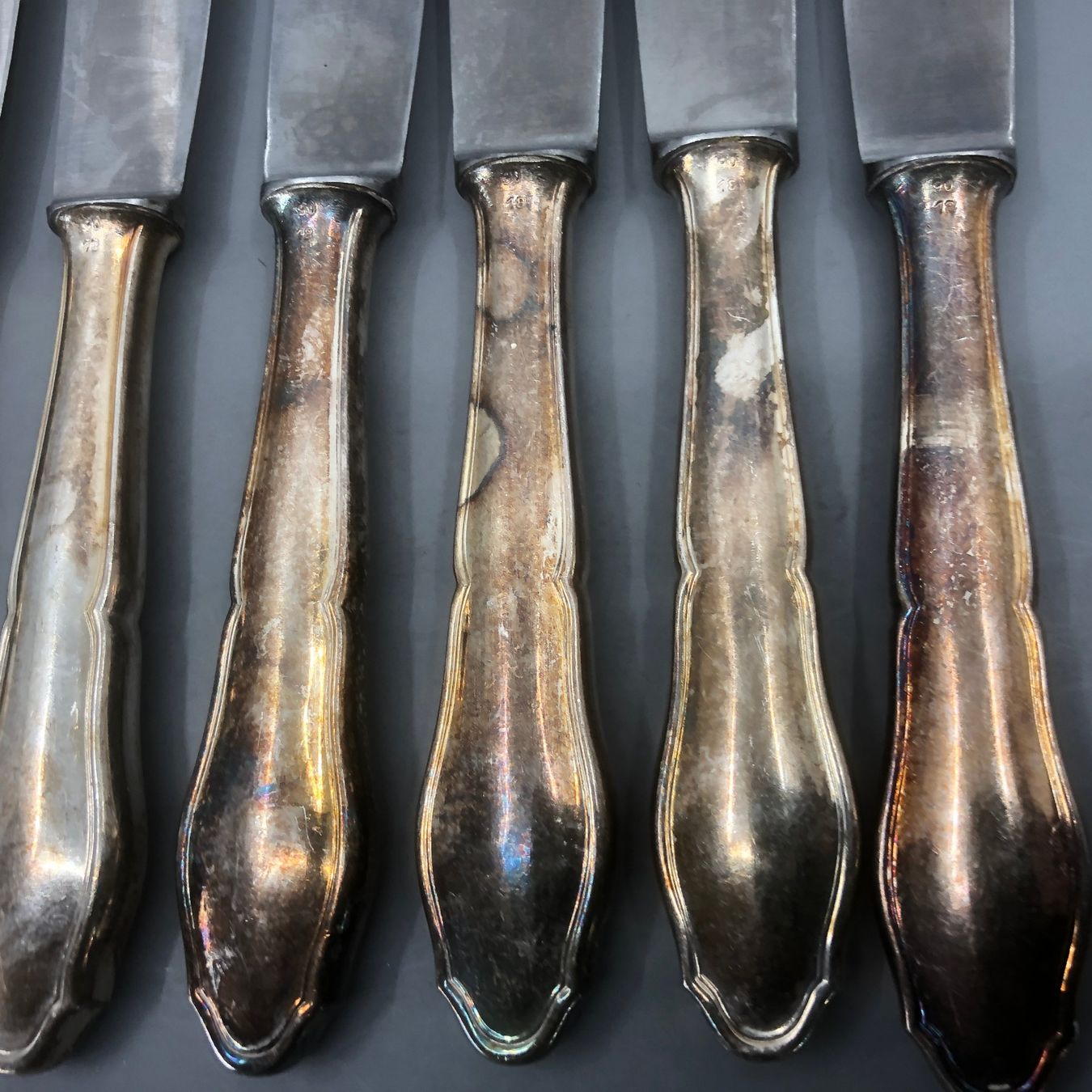 Posate: 6+2 Vorspeisemesser versilbert – Usato da Basel venduto da Tiabeanie 7