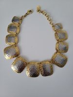 Gold-silberfarbige Statementkette