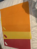 Schneidebretter Set 3 Stk. Rot Gelb Orange neuwertig