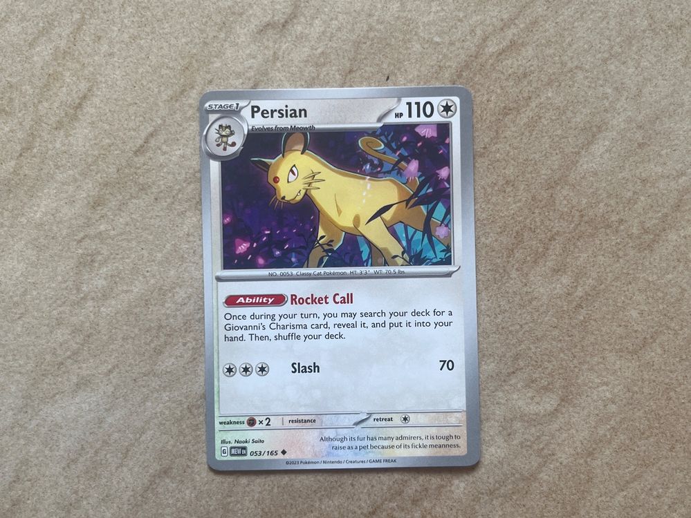 Carte Pokemon Persian - Scarlet & Violet 151 MEWEN - EN (Gebraucht) in ...